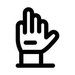 Obraz premium Hand icon for gestures and interaction. Hand Modern Professional Line Icon with minimal clean design representing touch pointing click hold and user interface actions