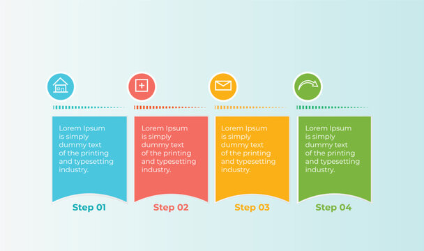 Step infographic flow chart design