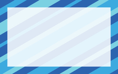 青色の斜めストライプと無地のコピースペースの背景