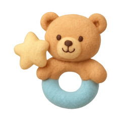 PNG Cute plush bear illustration