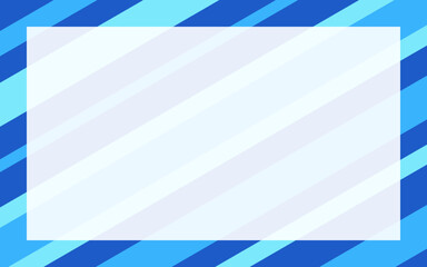 青色の斜めストライプと無地のコピースペースの背景