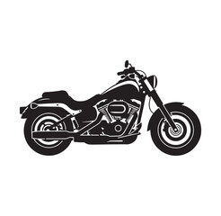 Fototapeta premium a black silhouette of a motorcycle on white background