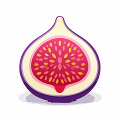 Fig's Intimate Cut: a stylized depiction of a vibrant fig, sliced open to reveal its colorful interior