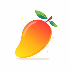 Mango Delight: A vibrant illustration of a ripe mango, showcasing its juicy allure with bright colors and a touch of sparkle. A visual treat for all.
