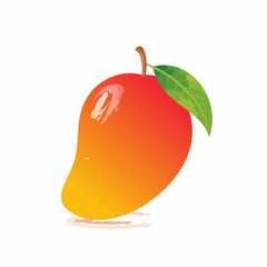 Vibrant Mango: A single, luscious mango, bursting with a vivid blend of colors, sits invitingly, showcasing the essence of tropical flavors.