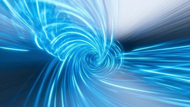 Blue light tunnel abstract background digital data flow concept high speed internet connection modern technology communication network