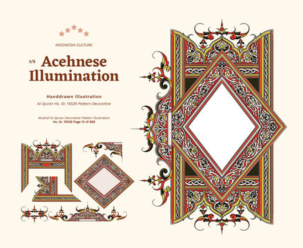 Aceh Quran Manuscript Illumination Illustration