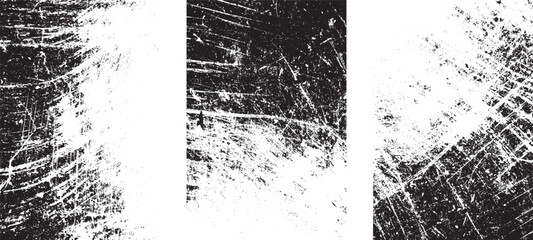 Grunge overlay vector grainy letterpress textures. Imprint texture grungy set. Rolled ink pressed texture. Screen print clean overlay pattern .Fine dust pattern texture. Distressed mask overlay.
