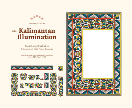 Borneo Quran Manuscript Illumination Illustration