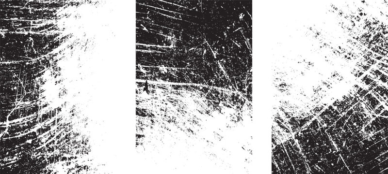 Grunge overlay vector grainy letterpress textures. Imprint texture grungy set. Rolled ink pressed texture. Screen print clean overlay pattern .Fine dust pattern texture. Distressed mask overlay.
