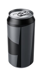 Trendy Energy Drink Can Featuring a Minimalist Black Design Photo