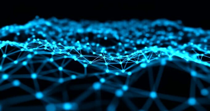 Abstract Network Connection - A Futuristic Data Visualization.