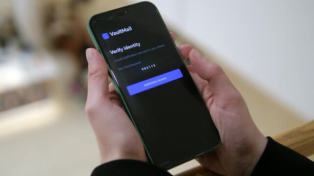 Authorization in progress: entering a one-time password on a smartphone. Perfect for online banking, software demos, and mobile security promos. High-quality 4K footage of modern digital interaction