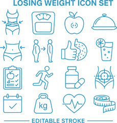 Losing Weight icons transparent