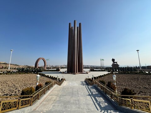 Halk Hakydasy Memorial Complex in Ashgabat, Turkmenistan, February 2025 