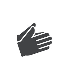 Obraz premium Simple black silhouette of a hand giving a thumbs up gesture