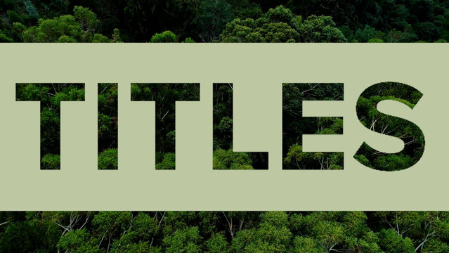 Panning Silhouette Titles