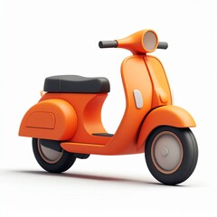 Obraz premium Modern orange scooter with sleek design and black accents