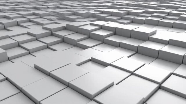 Tiles cover a large area with smooth white surfaces and straight lines in a quiet indoor setting