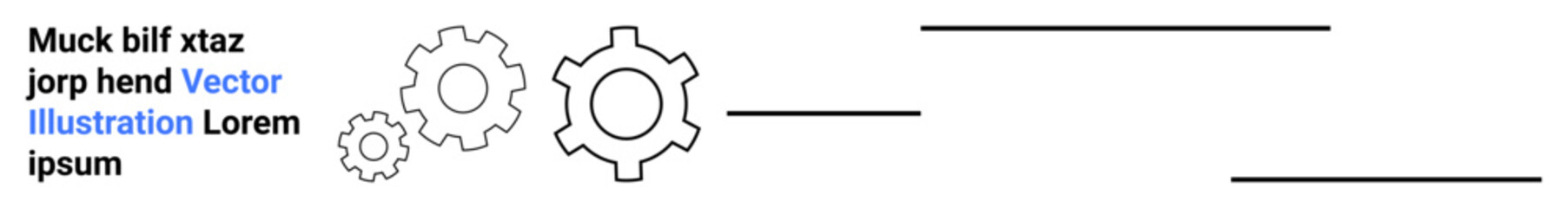 Obraz premium Rotating gears connected by lines conveying planning, operation, system efficiency, process optimization, teamwork. Ideal for engineering, automation, teamwork processes, innovation operations
