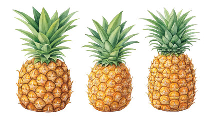 set of pineapple ,png