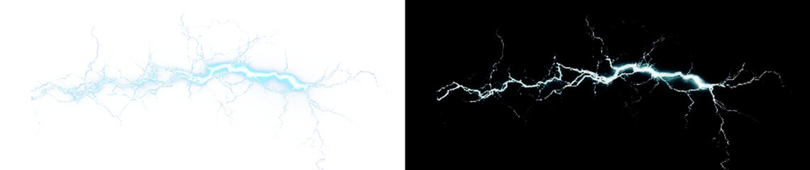 Naklejka premium Electric thunder overlay with lightning bolt and stormy sky energy.