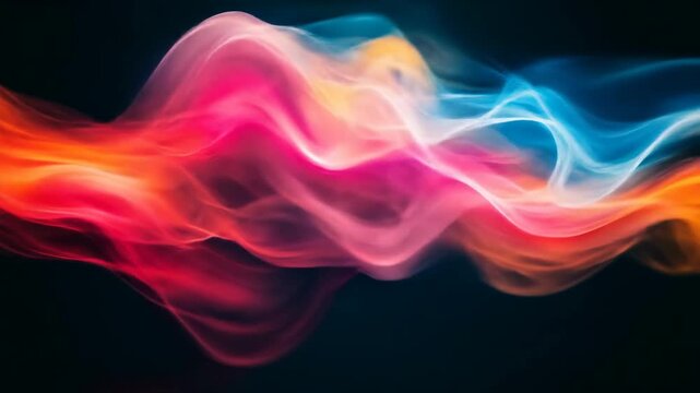 Abstract flowing design with vibrant colors and dynamic fluid forms