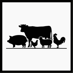 farm animals vector illustration © Arhan