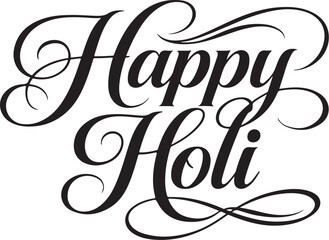 Happy holi typography lettering designs minimal festive calligraphy 