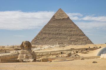 sphinx and pyramid