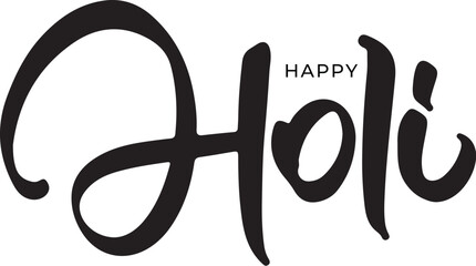 Happy holi typography lettering designs minimal festive calligraphy 