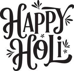 Happy holi typography lettering designs minimal festive calligraphy 