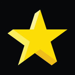 Obraz premium 3d Yellow star Victor Art Illustrations