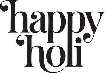 Happy holi typography lettering designs minimal festive calligraphy 
