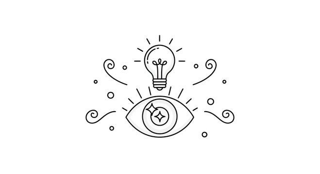 Envisioning innovation: A minimal design blending idea and visual perception art