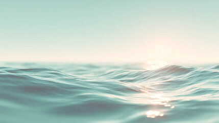 Fototapeta premium Ocean Waves with Soft Light Reflection