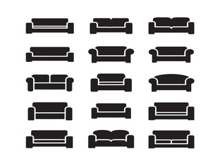 Comfortable sectional sofa silhouette in stylish home setting