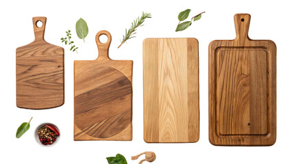 set of wooden cutting board ,png