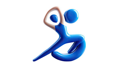 Dynamic Pose: A sleek, modern graphic depicts a figure engaged in a graceful and energetic movement. capturing the essence of agility and motion.