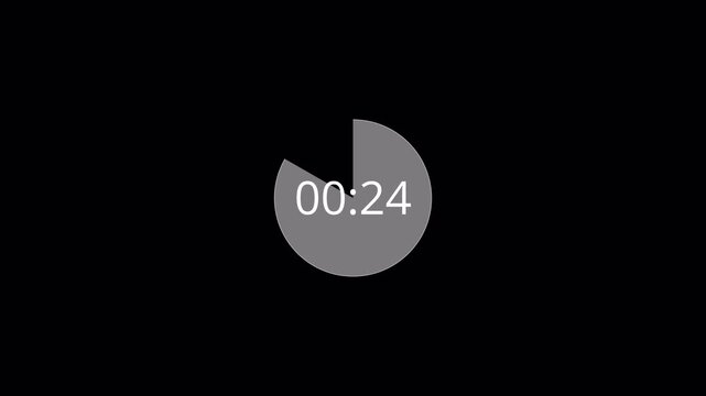 30-second timer countdown from 30 to 0 seconds, 30-second countdown animation.