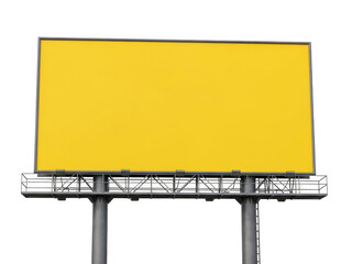 Obraz premium Blank billboard advertising space isolated on transparent background