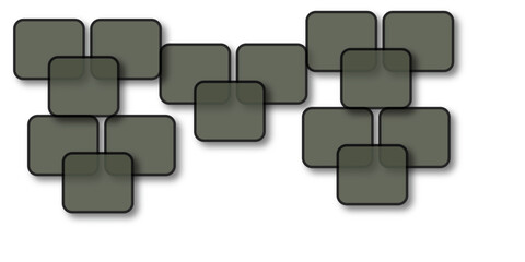 3d render of a set of metal cubes