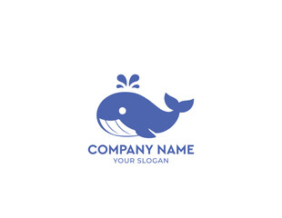 Whale Logo and Icon Vector Template