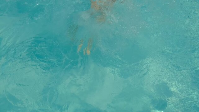 A man drowning in water. Selective focus. sea.
