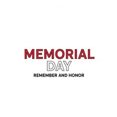 Obraz premium Memorial day poster emphasizing remembrance and honoring those who served