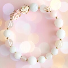 Flatlay Hochzeitsschmuck-Set mit Trockenblumenkranz