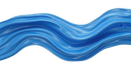 Obraz premium A blue wavy line on a white background isolated on transparent background