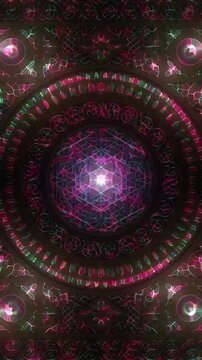 Dark cosmic Shiva mandala with layered sacred geometry and deep radial motion, spiritual vertical reel designed for mantra meditation and immersive devotional focus
