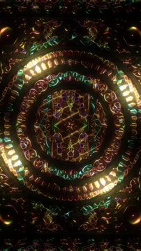 Golden Shiva mandala with concentric geometry and radiant symmetry, spiritual vertical reel designed for meditation focus and immersive devotional energy visuals
