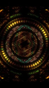 Dark emerald Shiva mandala with intricate sacred geometry and slow pulsation, spiritual vertical reel crafted for chakra meditation and immersive inner focus
